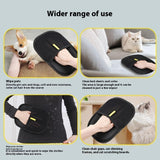 Cat enjoying a soothing massage with the gentle silicone deshedding glove.