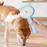Before and after loose shedding fur captured by a steamy pet brush