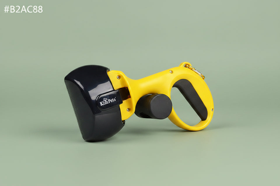 "Extended long-handle pooper scooper designed for large breed dog owners"