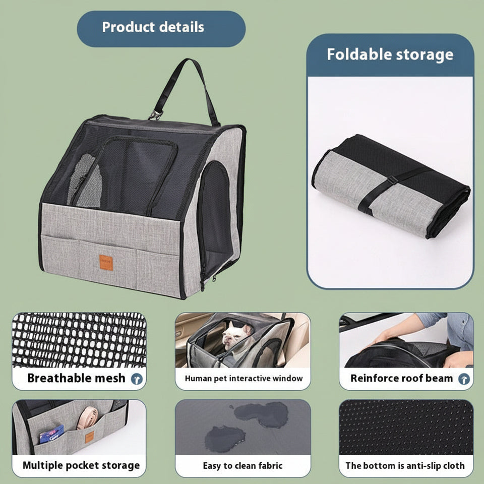 Water-resistant heavy-duty Oxford fabric protecting car upholstery from dirt and liquid.