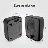 Outdoor ultrasonic anti barking device mounted on a fence