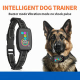 Smart no bark dog collar with HD digital display in black and white options